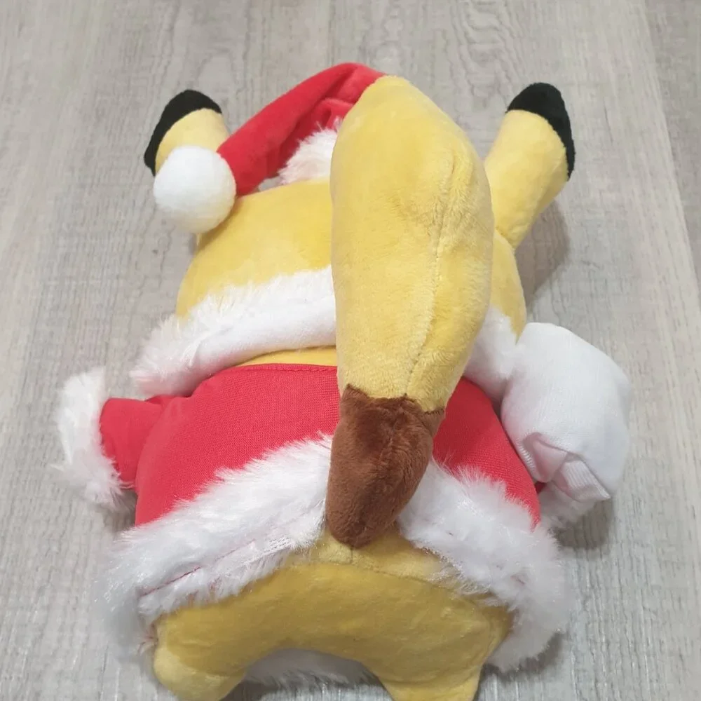 Pokemon Pikachu Plush Doll Figurine Christmas Santa Claus Outfit Kids Toy Gift